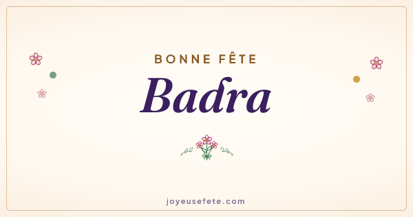 Image « Bonne fête Badra » au format large