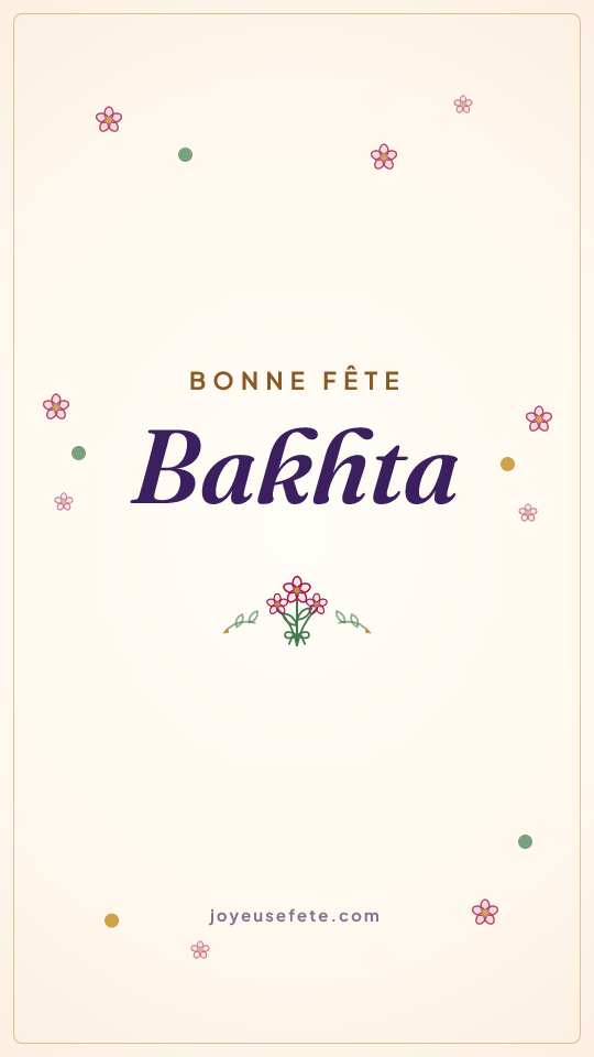 Image « Bonne fête Bakhta » au format story