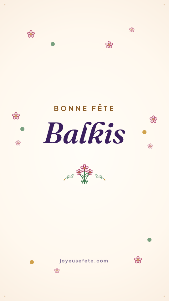 Image « Bonne fête Balkis » au format story
