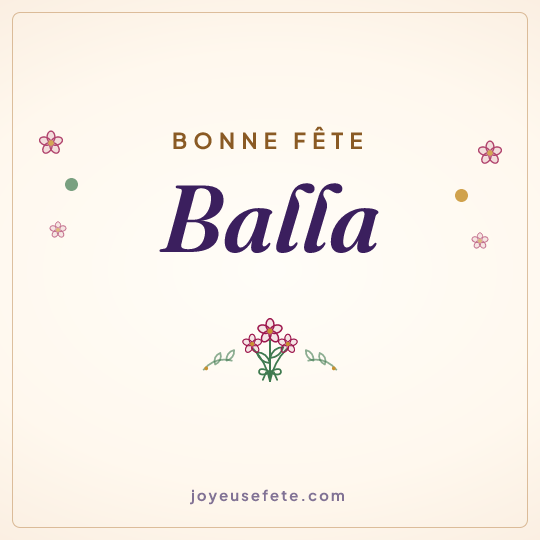Image carrée « Bonne fête Balla » pour WhatsApp