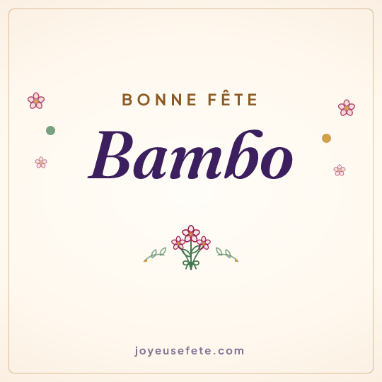 Image carrée « Bonne fête Bambo » pour WhatsApp