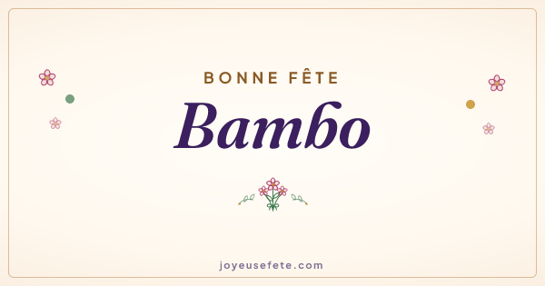 Image « Bonne fête Bambo » au format large