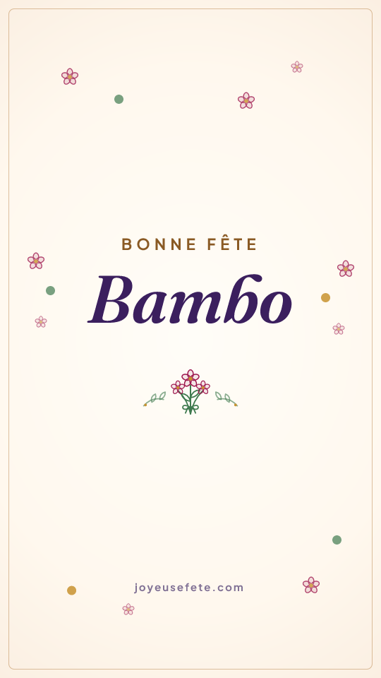 Image « Bonne fête Bambo » au format story