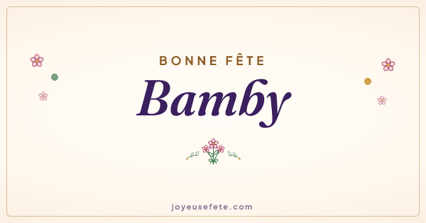 Image « Bonne fête Bamby » au format large