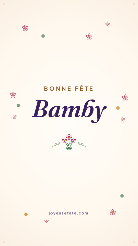 Image « Bonne fête Bamby » au format story