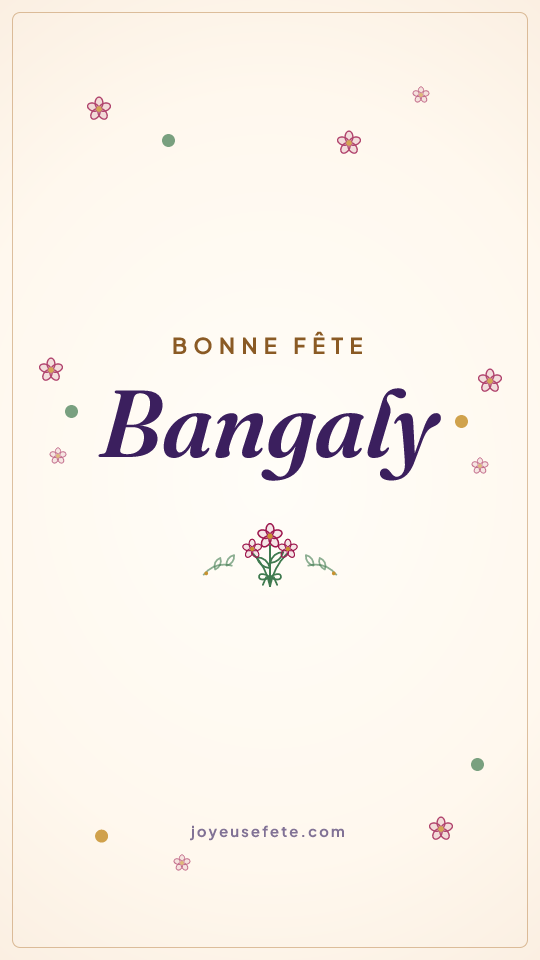 Image « Bonne fête Bangaly » au format story