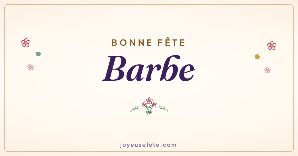 Image « Bonne fête Barbe » au format large