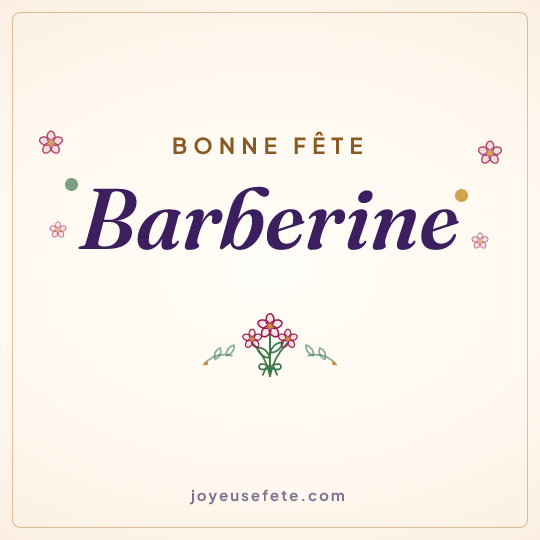 Image carrée « Bonne fête Barberine » pour WhatsApp