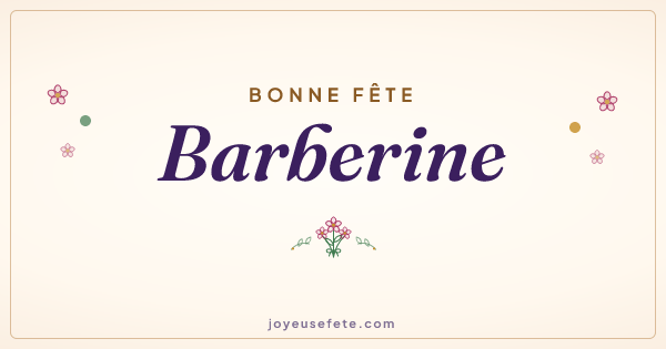 Image « Bonne fête Barberine » au format large