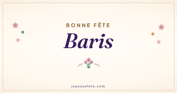 Image « Bonne fête Baris » au format large