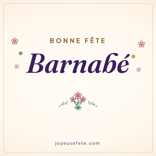 Image carrée « Bonne fête Barnabé » pour WhatsApp