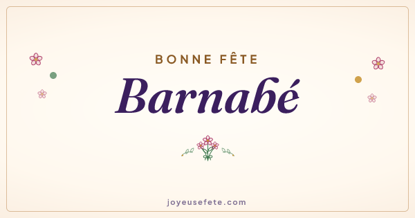 Image « Bonne fête Barnabé » au format large