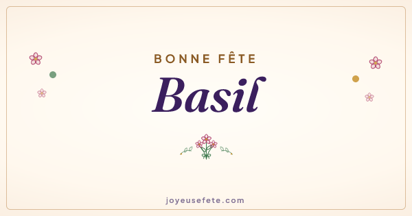 Image « Bonne fête Basil » au format large