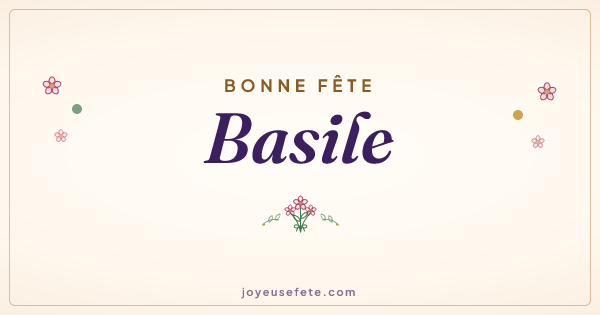 Image « Bonne fête Basile » au format large