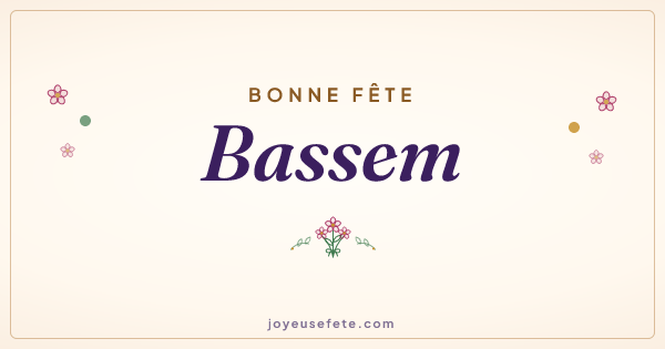 Image « Bonne fête Bassem » au format large