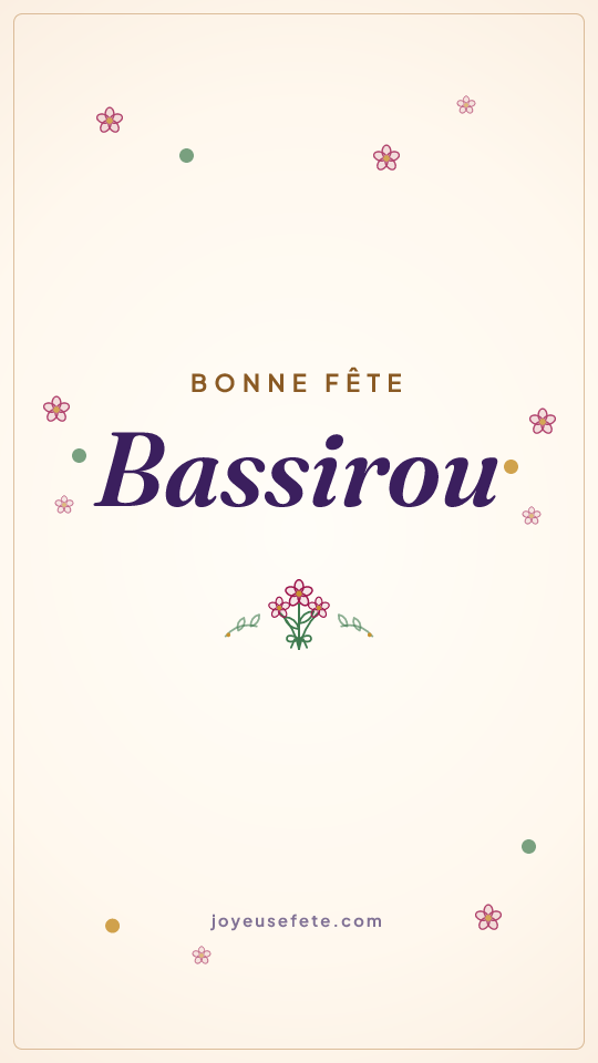Image « Bonne fête Bassirou » au format story