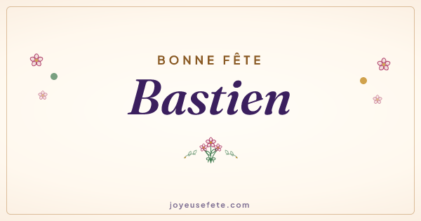 Image « Bonne fête Bastien » au format large