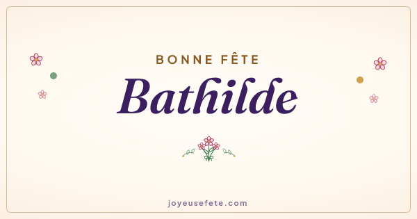 Image « Bonne fête Bathilde » au format large