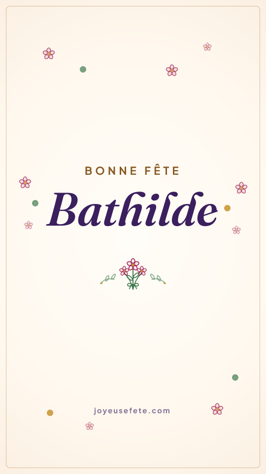 Image « Bonne fête Bathilde » au format story