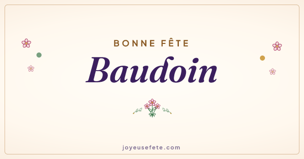 Image « Bonne fête Baudoin » au format large