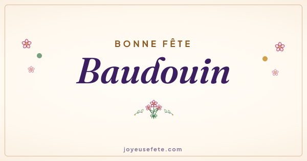 Image « Bonne fête Baudouin » au format large