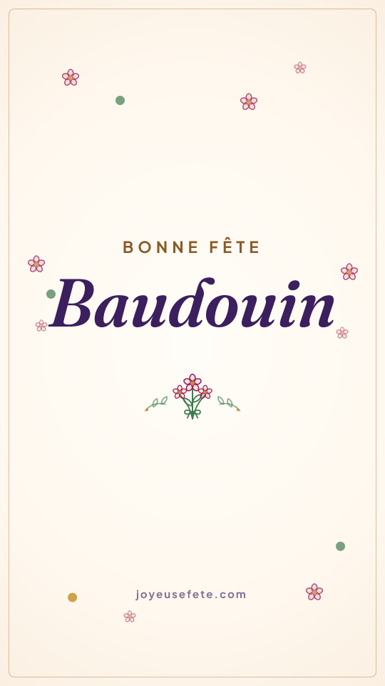 Image « Bonne fête Baudouin » au format story
