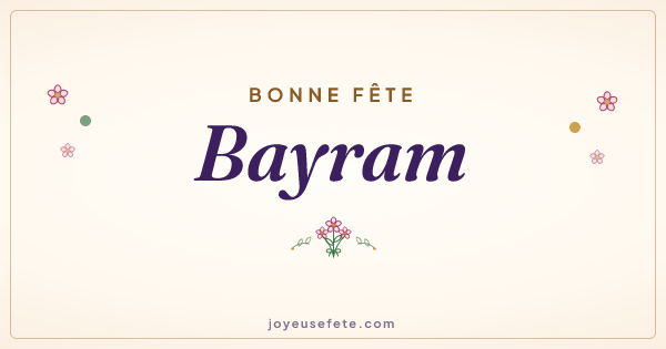 Image « Bonne fête Bayram » au format large