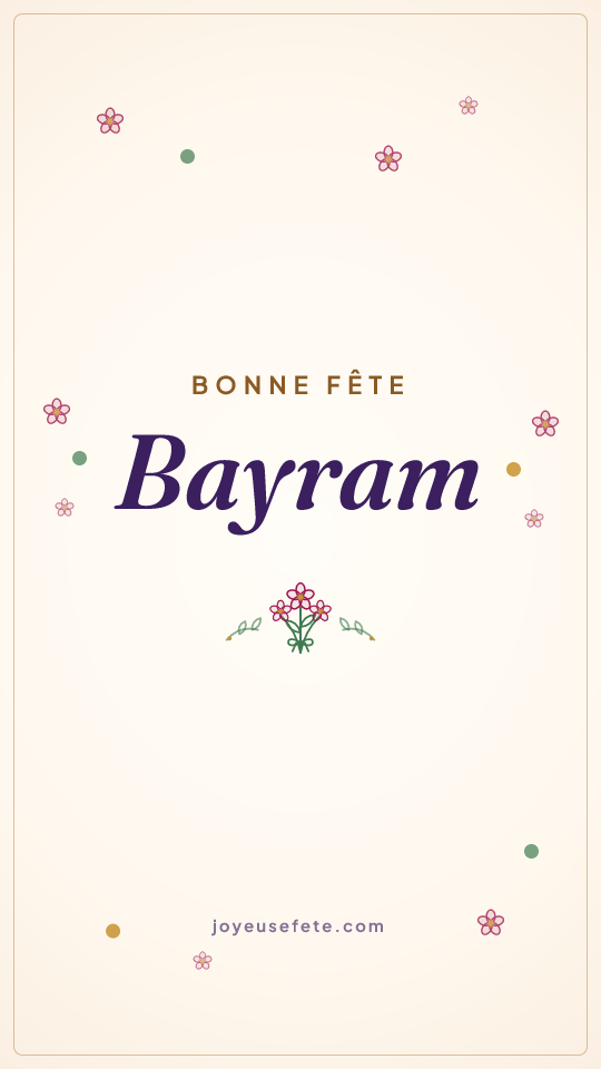 Image « Bonne fête Bayram » au format story