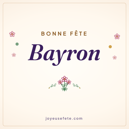 Image carrée « Bonne fête Bayron » pour WhatsApp