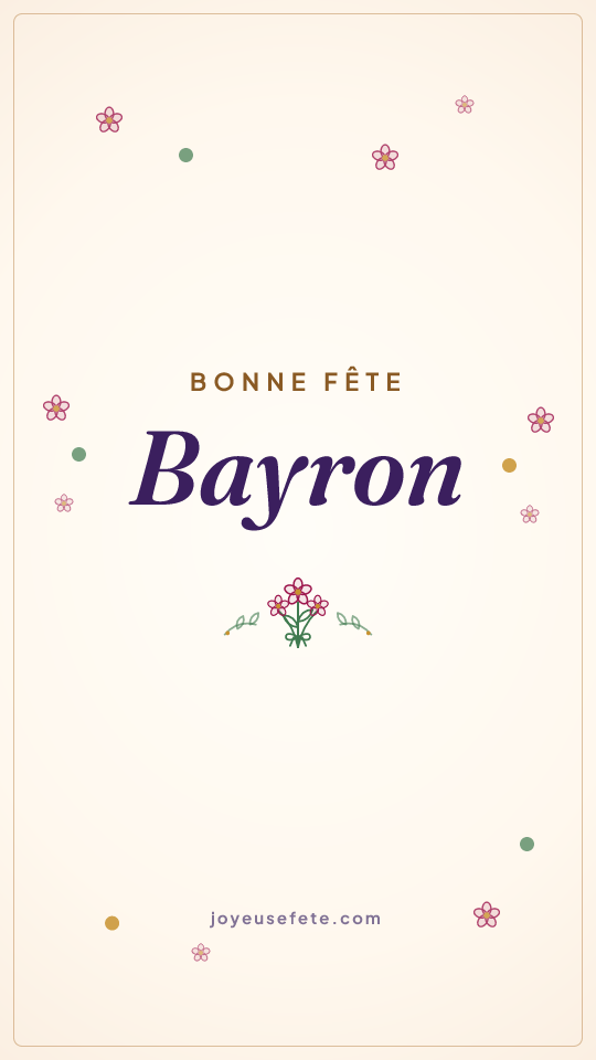 Image « Bonne fête Bayron » au format story