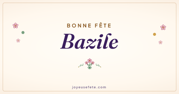 Image « Bonne fête Bazile » au format large
