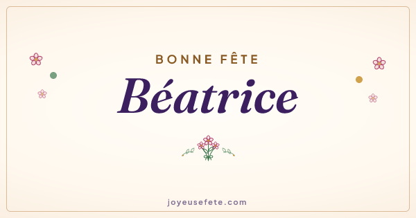 Image « Bonne fête Béatrice » au format large