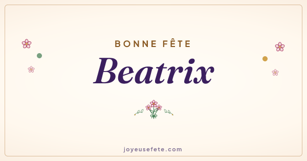 Image « Bonne fête Beatrix » au format large