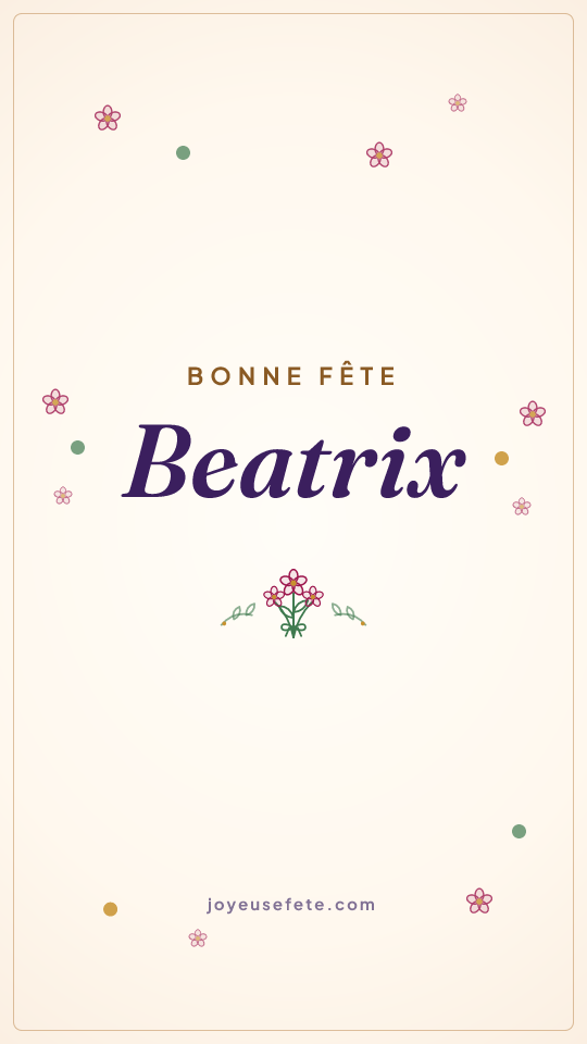 Image « Bonne fête Beatrix » au format story