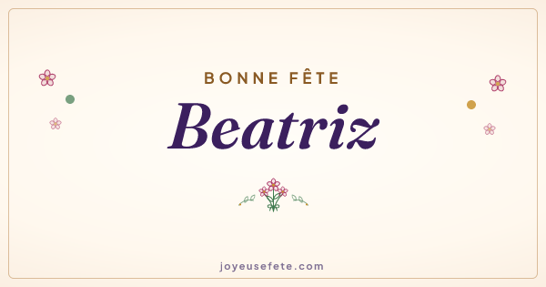 Image « Bonne fête Beatriz » au format large