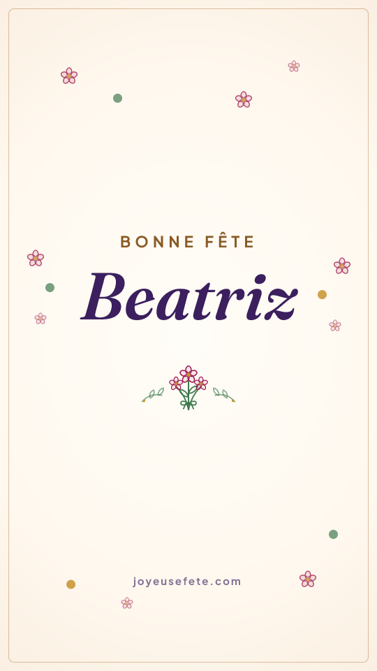 Image « Bonne fête Beatriz » au format story