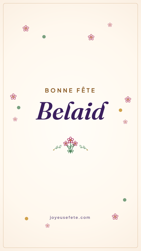 Image « Bonne fête Belaid » au format story