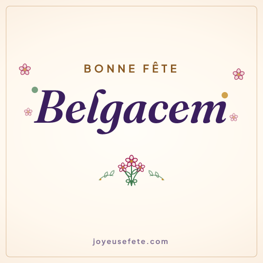 Image carrée « Bonne fête Belgacem » pour WhatsApp