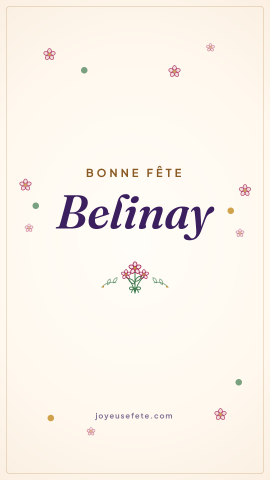 Image « Bonne fête Belinay » au format story