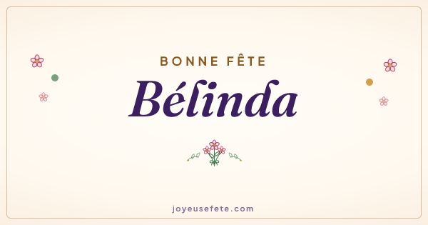 Image « Bonne fête Bélinda » au format large