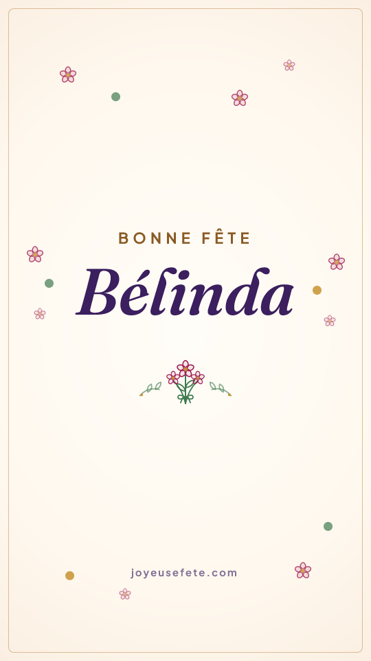 Image « Bonne fête Bélinda » au format story