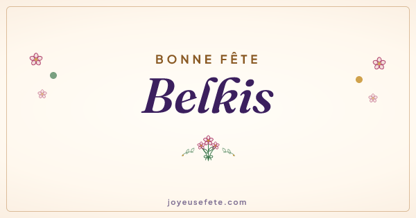 Image « Bonne fête Belkis » au format large