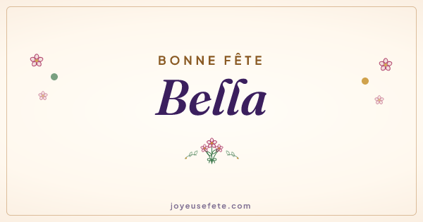 Image « Bonne fête Bella » au format large