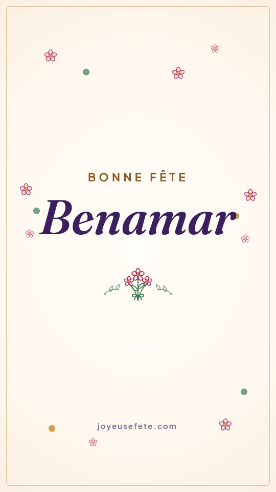 Image « Bonne fête Benamar » au format story