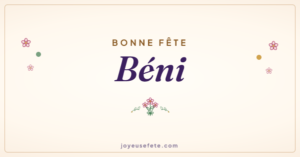 Image « Bonne fête Béni » au format large