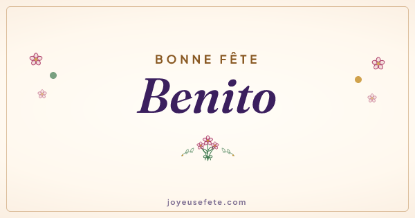 Image « Bonne fête Benito » au format large