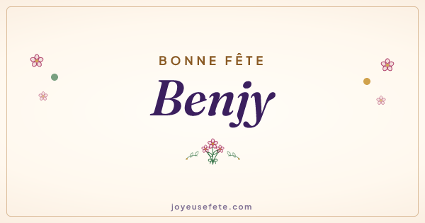 Image « Bonne fête Benjy » au format large