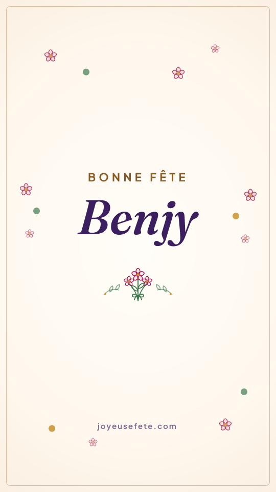 Image « Bonne fête Benjy » au format story