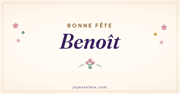 Image « Bonne fête Benoît » au format large