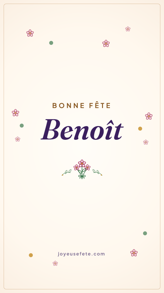 Image « Bonne fête Benoît » au format story